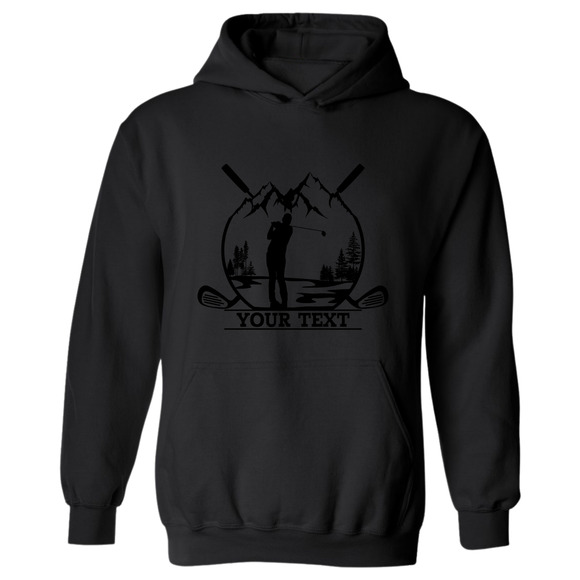 Golf Hoodie Personalized Golfer in Nature Name Sweatshirt - Picture 4 of 9